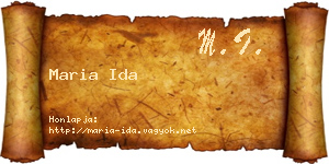 Maria Ida névjegykártya